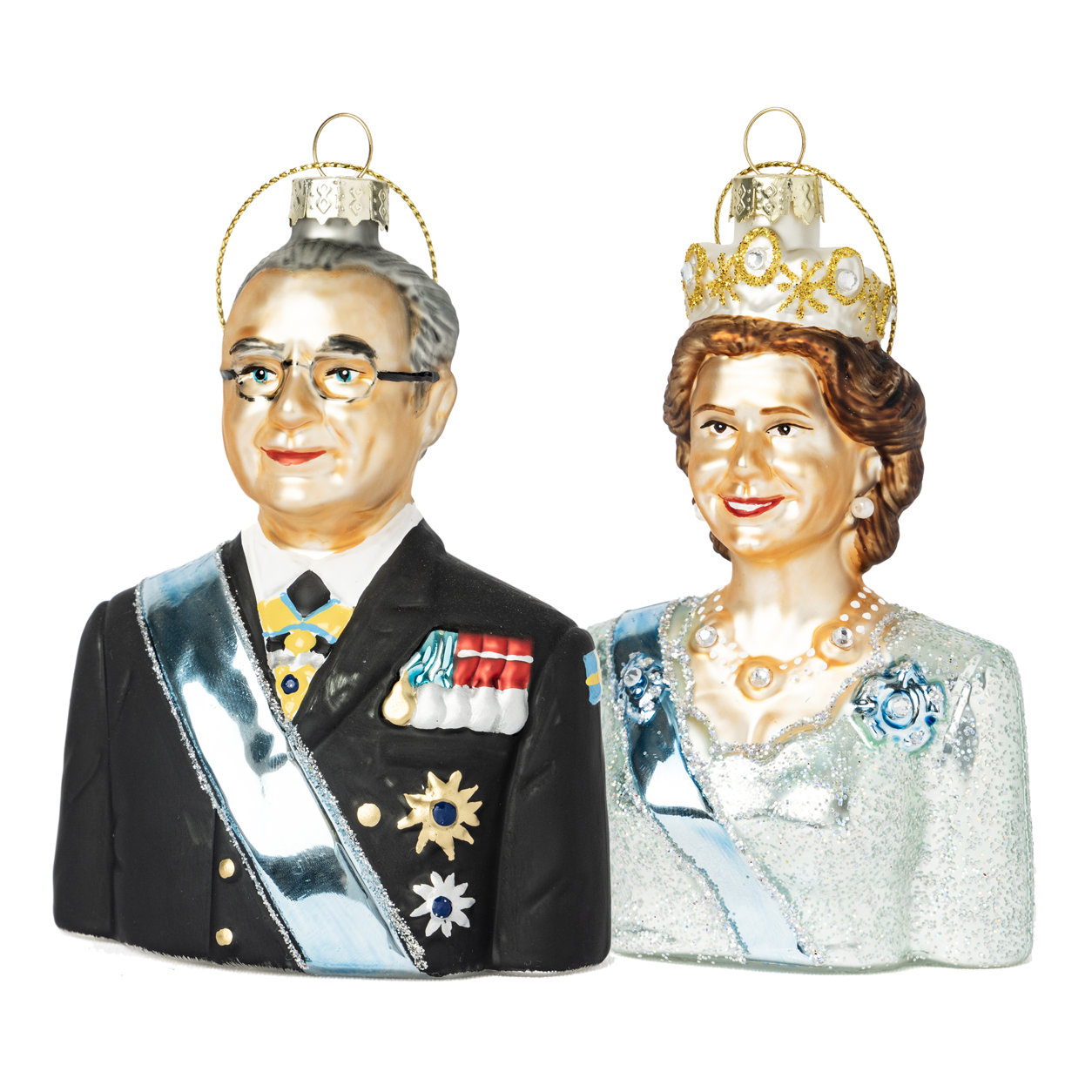 CARL GUSTAF og SILVIA Julekuler - By HEIM Studio