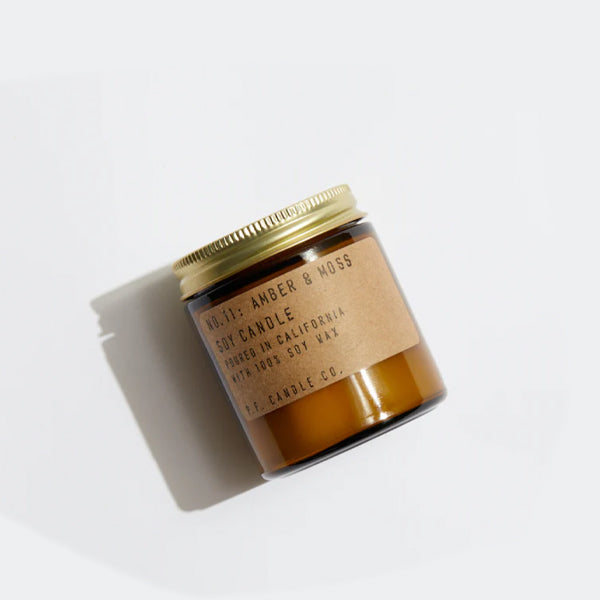 Amber and Moss Soya Candle Mini 99 GR - By P.F. Candle Co.