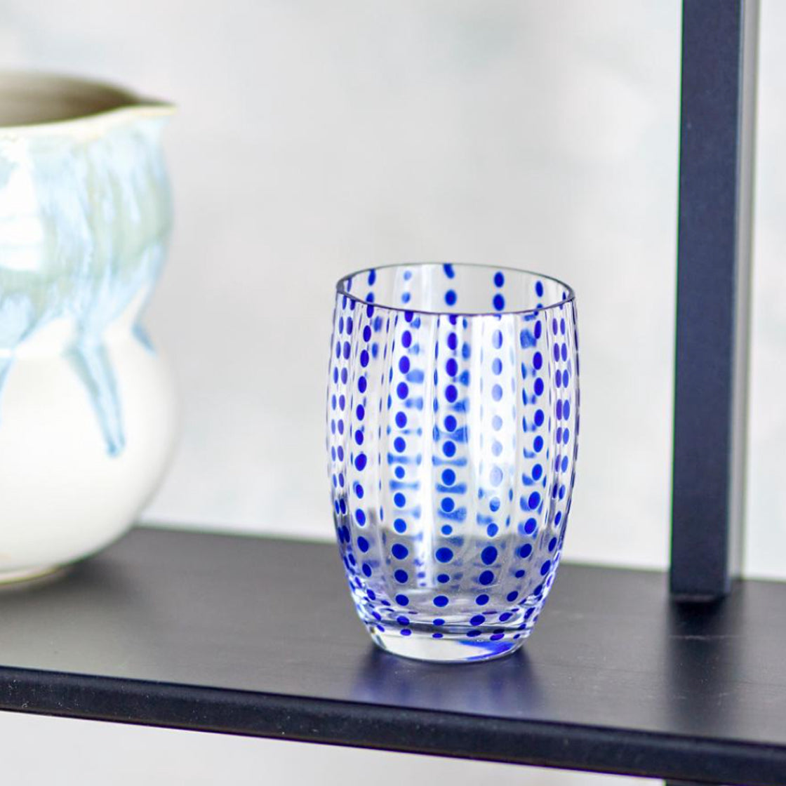 Brinkley Drikkeglass Blå - By Bloomingville