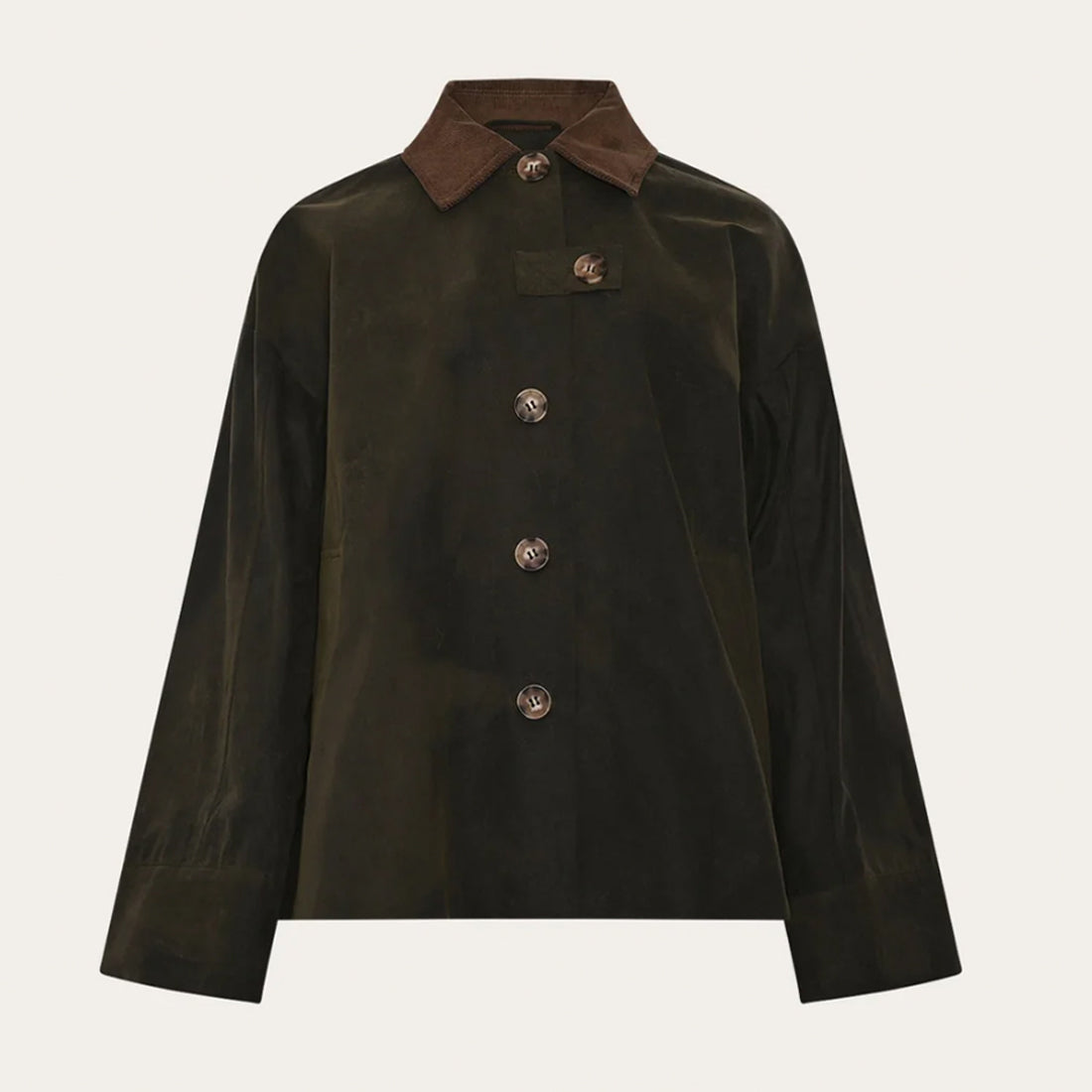 Lupita Wax Jakke Militær Grøn - By Noella