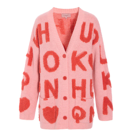 Jenny Strikk Cardigan Pink - By Hunkön