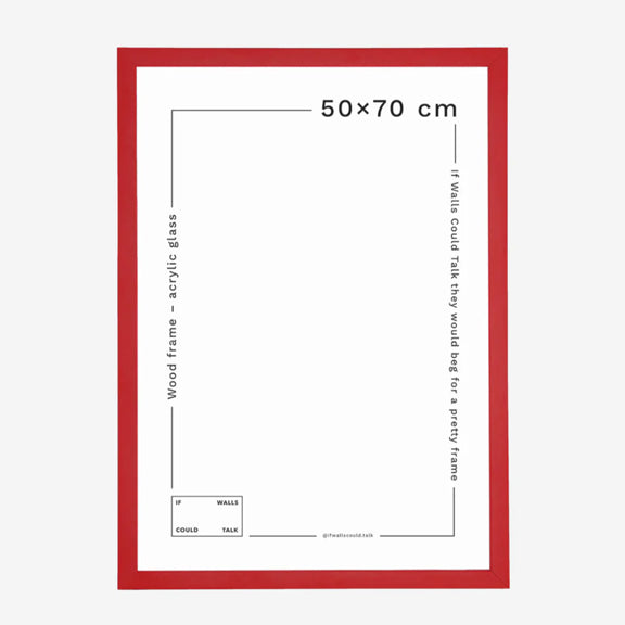 Ramme Rød 50x70 Acryl - By If Walls Could Talk