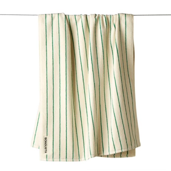 Naram Bath Towels Oure White and Grass - By Bongusta
