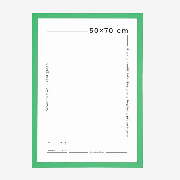 Ramme Lys Grøn 30x40 Glass - By If Walls Could Talk