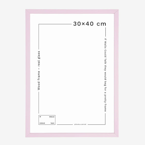 Ramme Lys Rosa 30x40 Glass - By If Walls Could Talk