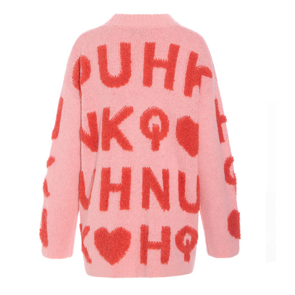 Jenny Strikk Cardigan Pink - By Hunkön