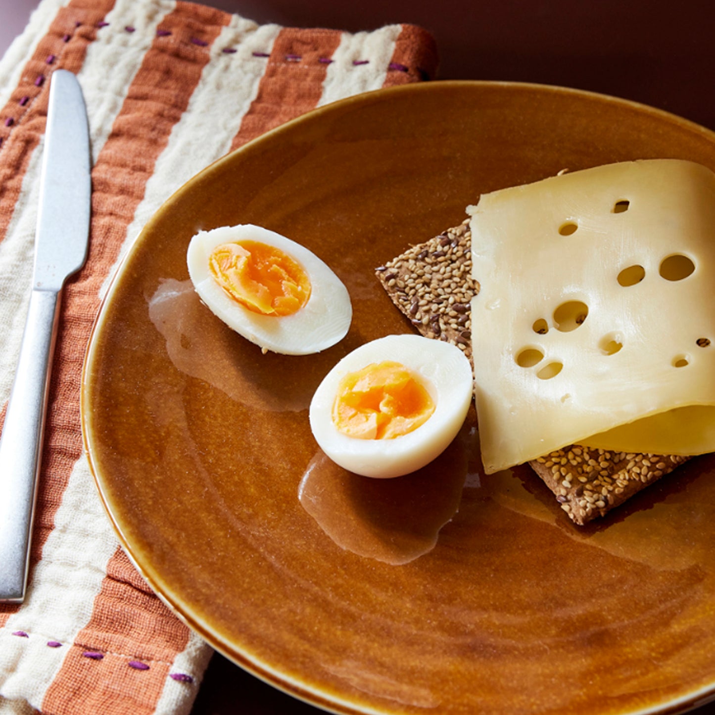 Bumullsservietter Stripet Mandarin (sett med 2) - By HK Living