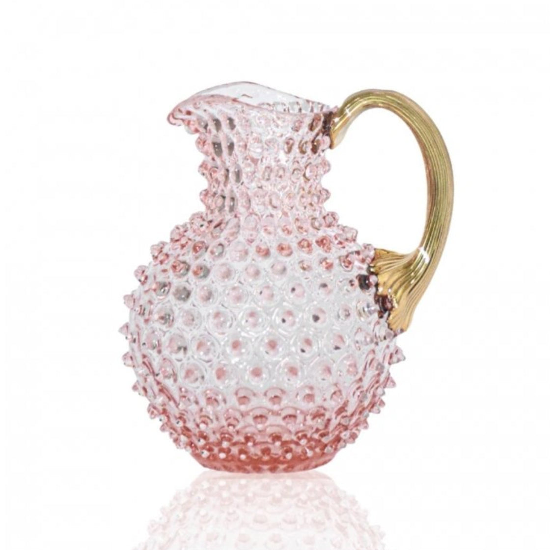 Paris Hobnail Jug 2L Rosa/Gull - By Anna Von Lipa