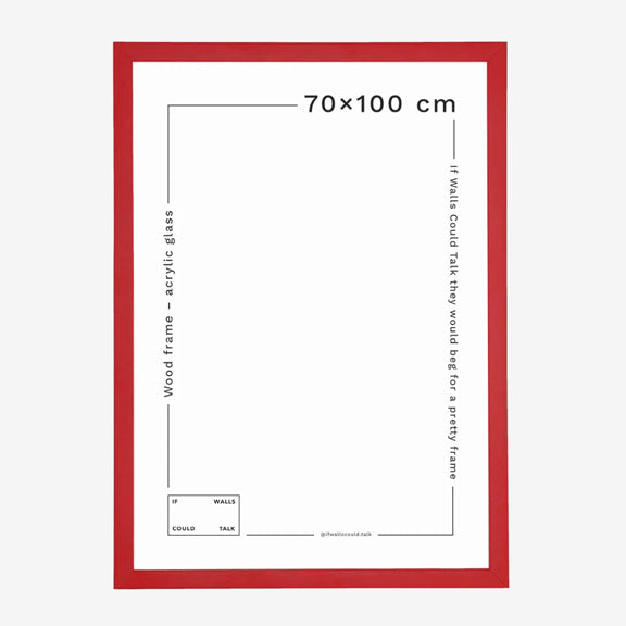 Ramme Rød 70x100 Acryl - By If Walls Could Talk