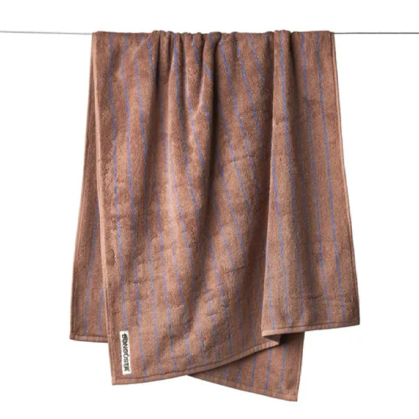 Naram Bath Towels Camel and Ultramarine Blue - Badehåndkle - By Bongusta