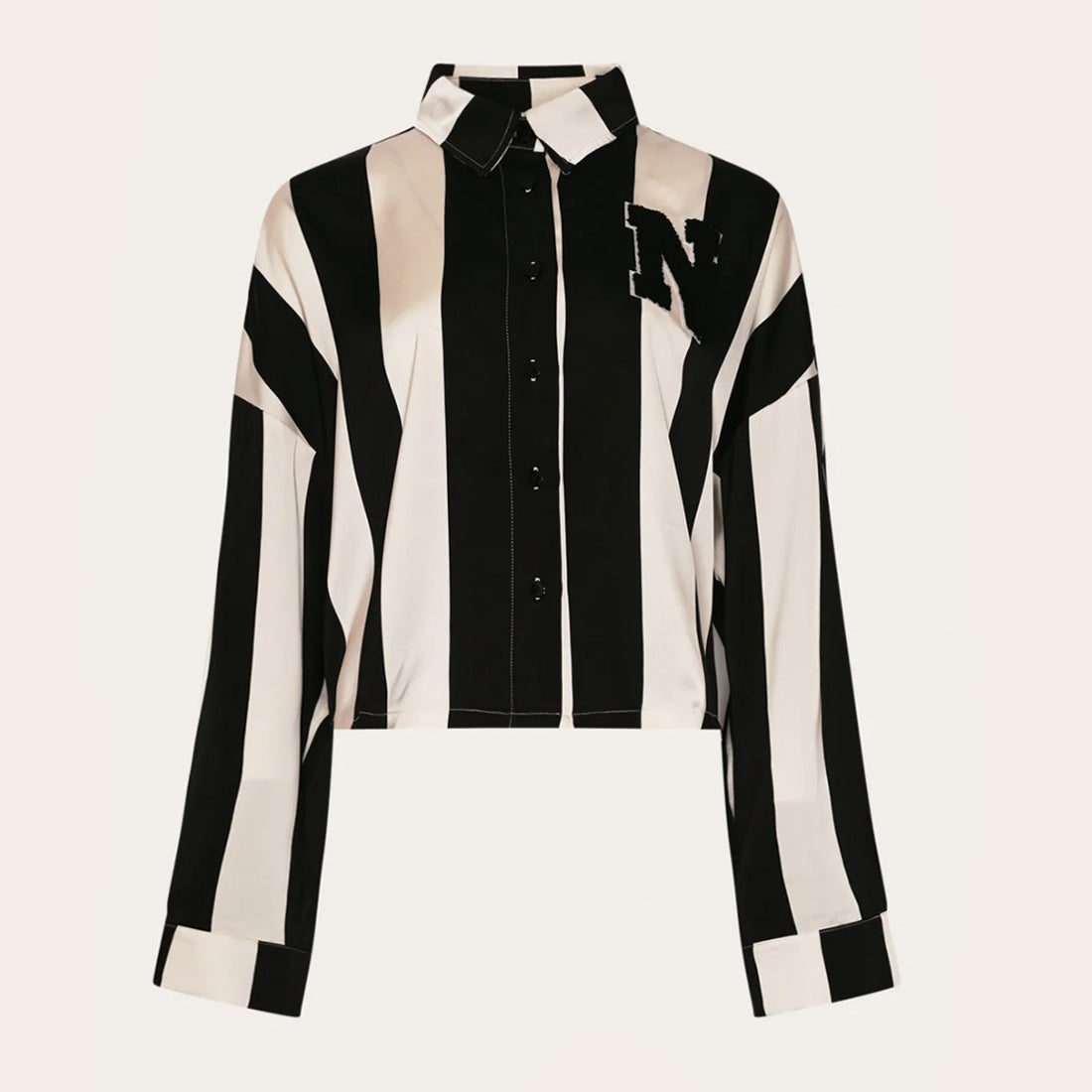 Liara N Shirt Black /Ivory Stripe - By Noella