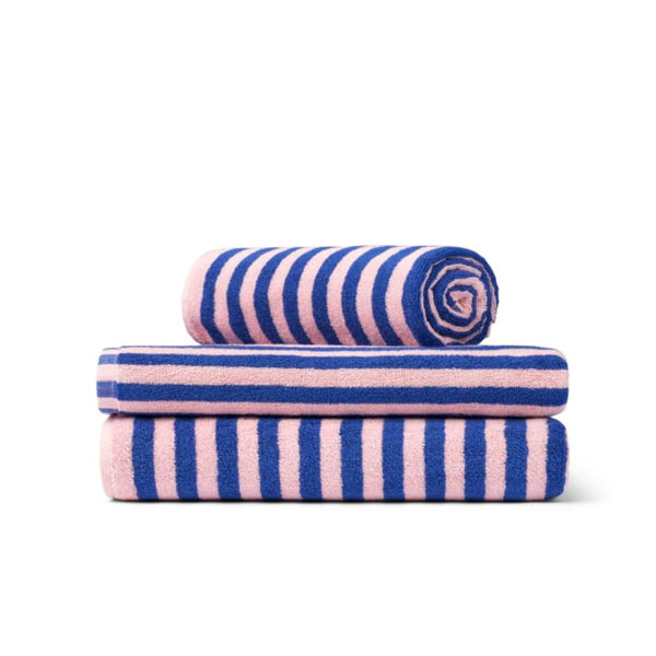 Naram Guest Towels Dazzling Blue And Rose - Gjestehåndkle -  By Bongusta