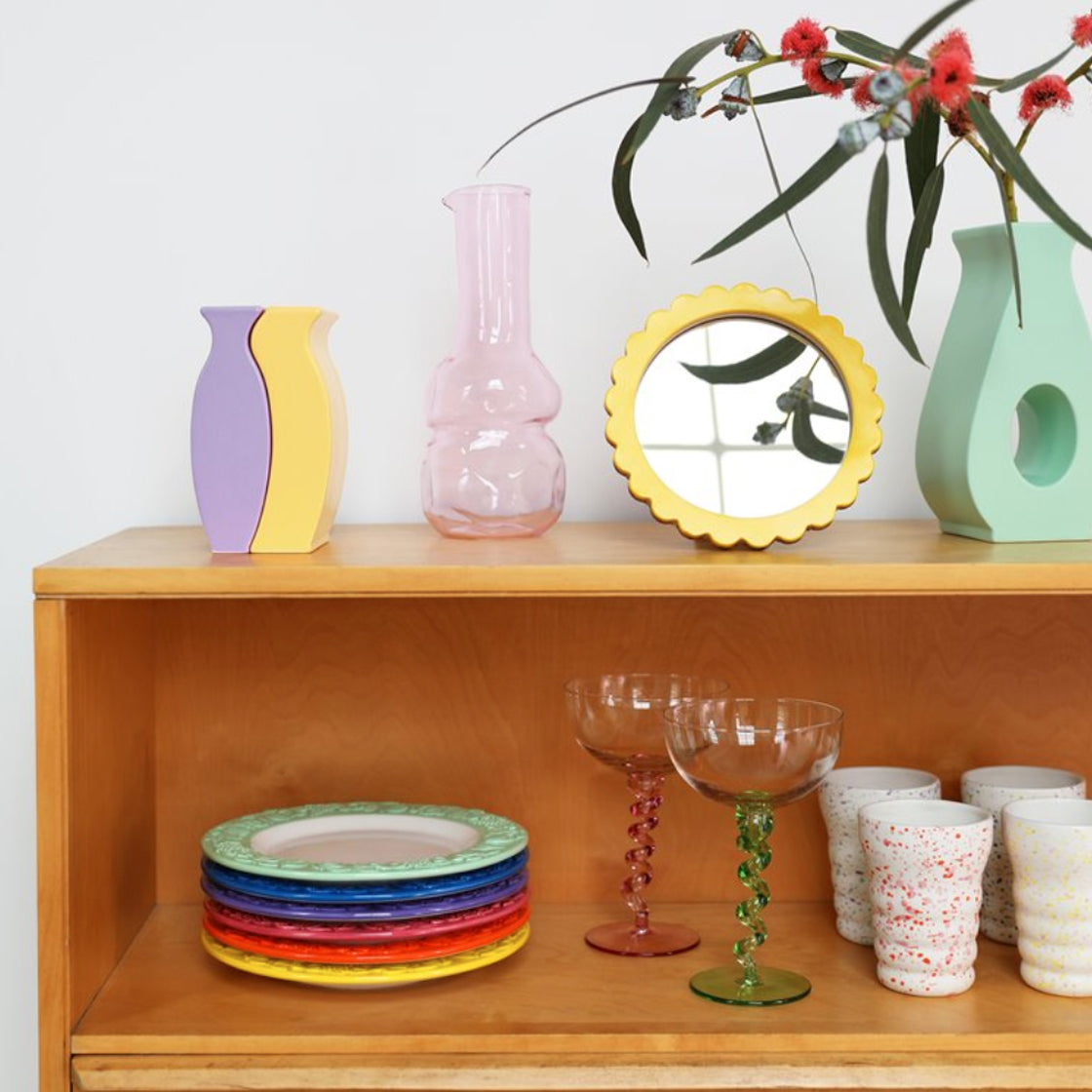 Coupe Spiral Pink Glass - By &Klevering