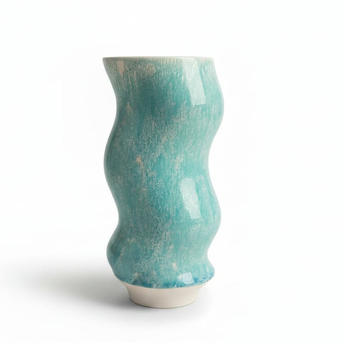 Hana Vase Wave Mint Large - By Studio Arhoj