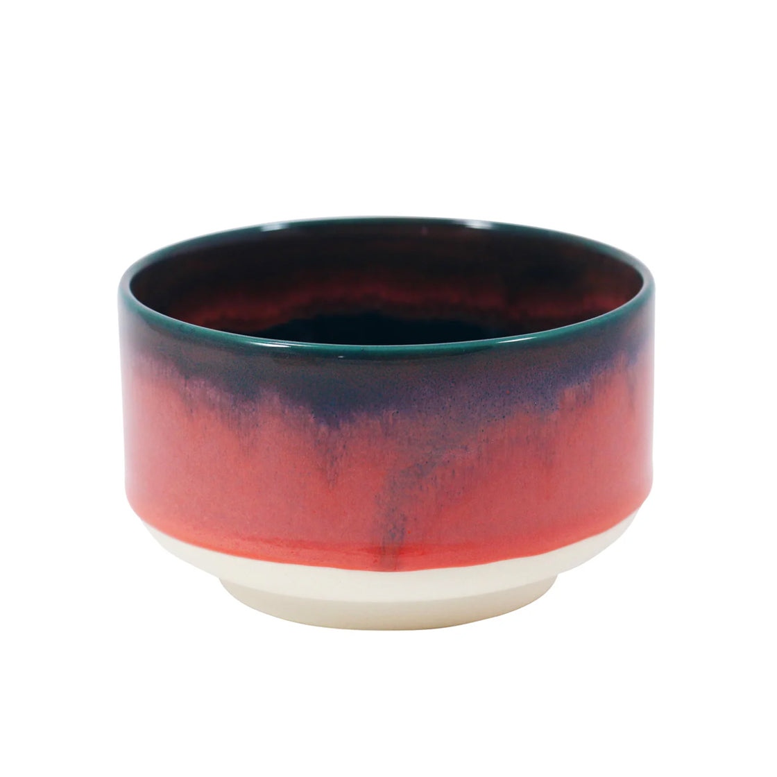 Munch Bowl Cobra - By Studio Arhoj keramikkbolle med glødende rød og svart glasur og lav, stødig fot