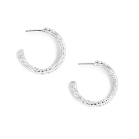 Ny! Øredobber Hoops 26 mm Sweet Fever Silver - By Tone Damli/A&C Oslo