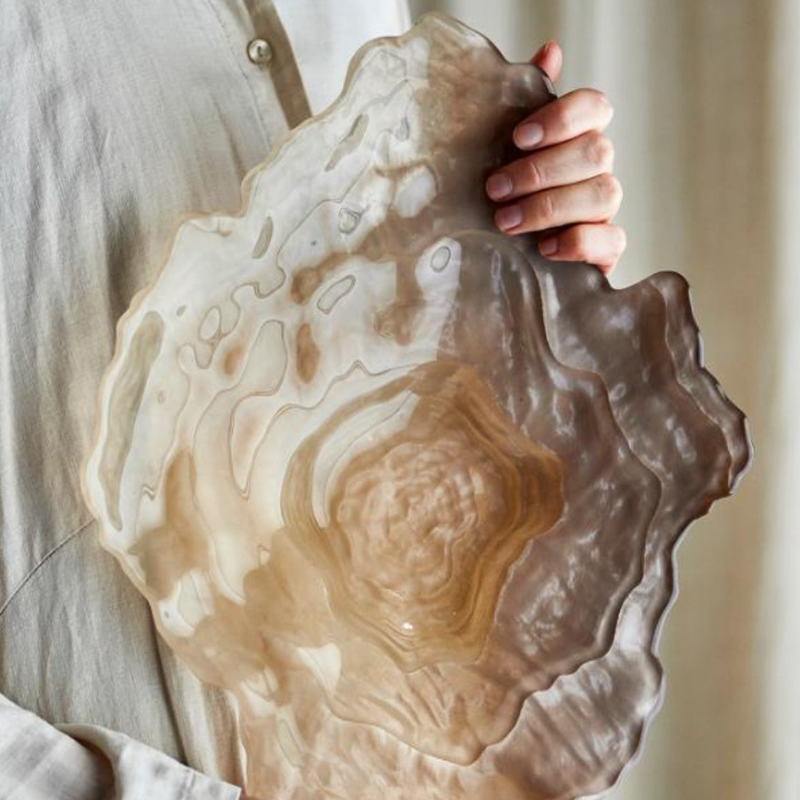 Skål Aiku Natur Glass - By Bloomingville