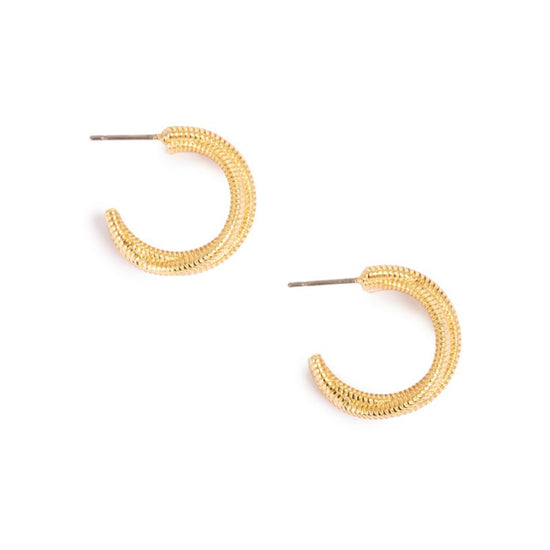 Ny! Øredobber Hoops 2o mm Sweet Fever Gold - By Tone Damli/A&C Oslo