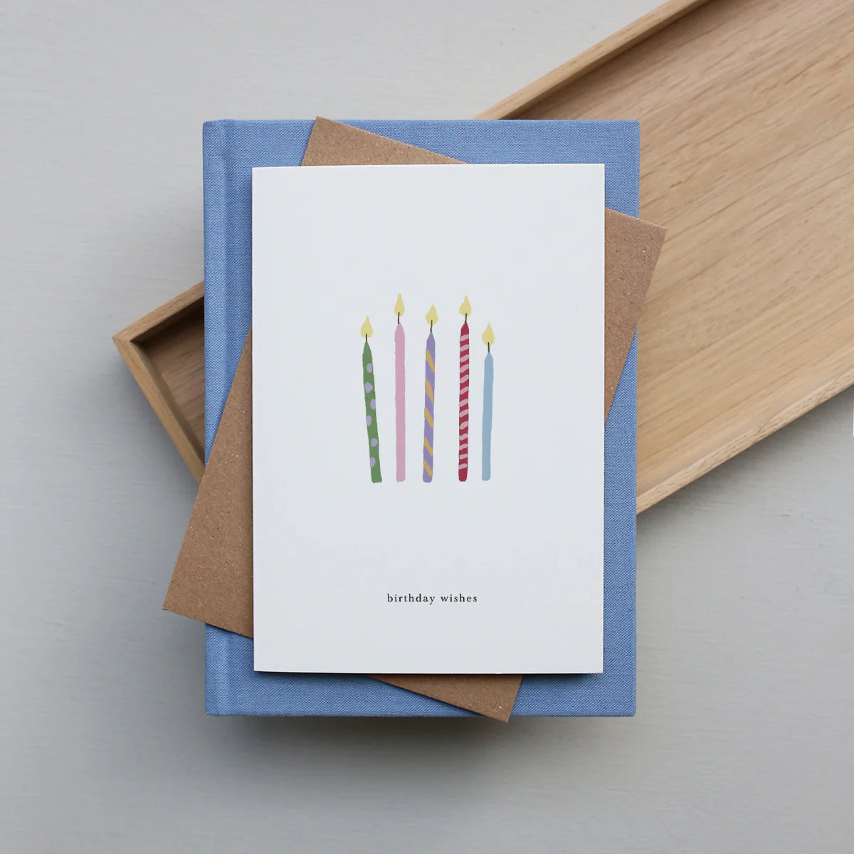 Postkort Candles/Birthday Wishes - By Kartotek Copenhagen