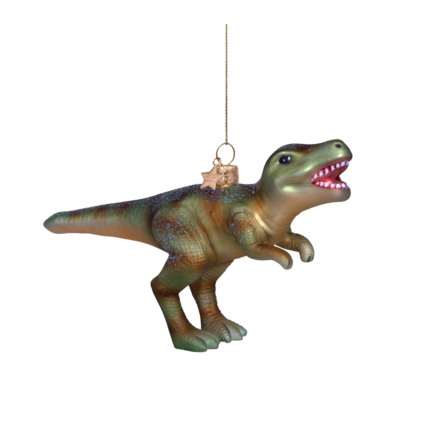 Grønn Dinosaur Julekule - av Vondels