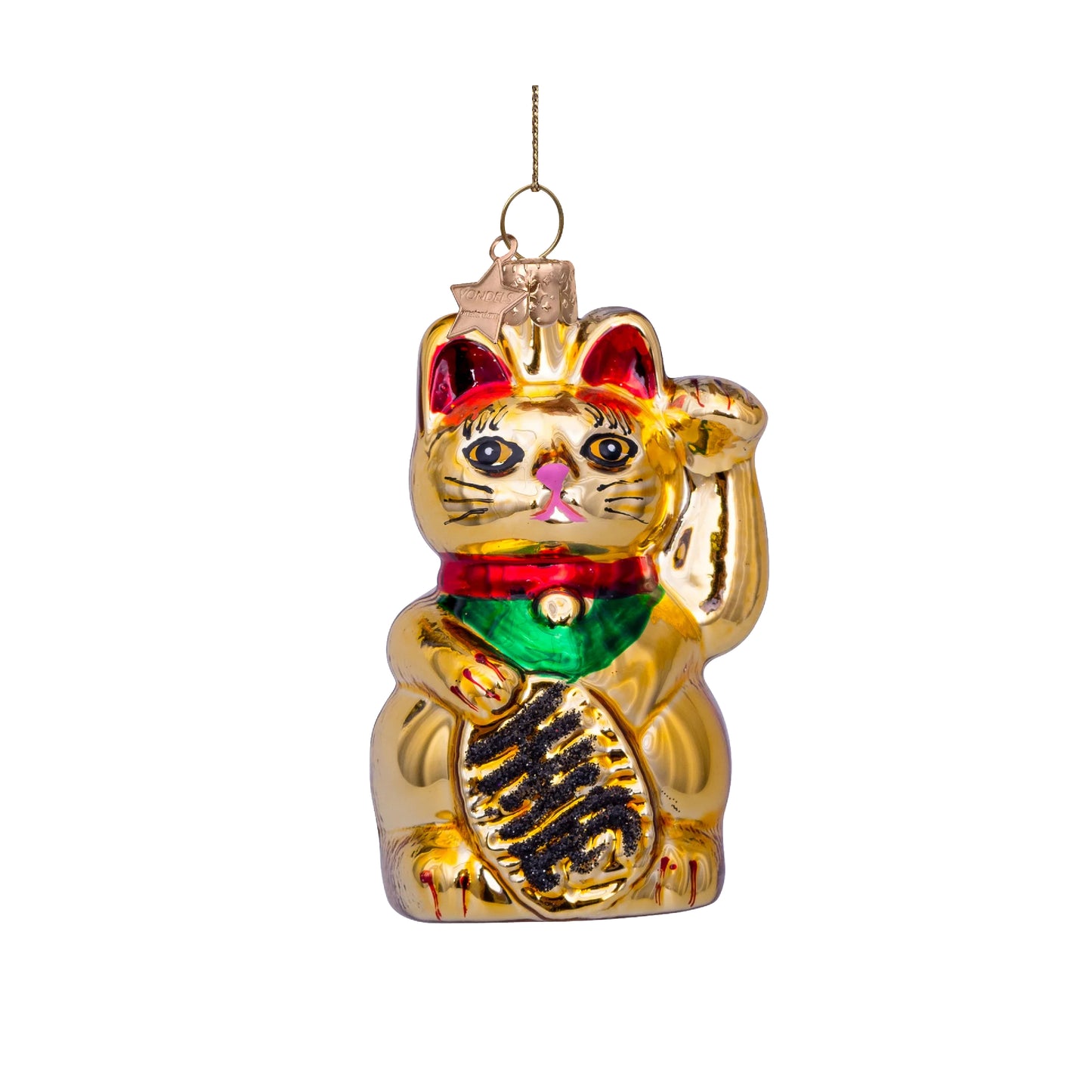 Lucky Cat Julekule - av Vondels