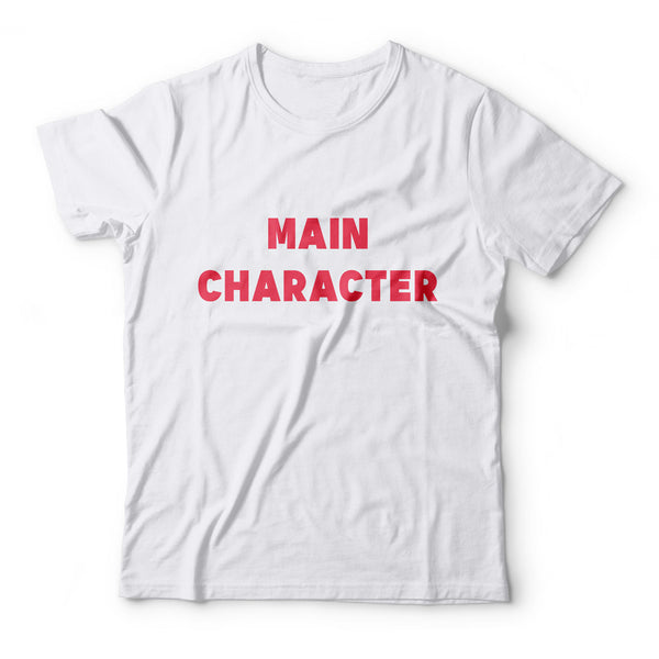 Main Character - T-Skjorte - Higren x HEIM i hvit bomull med rød trykk for unisex bruk