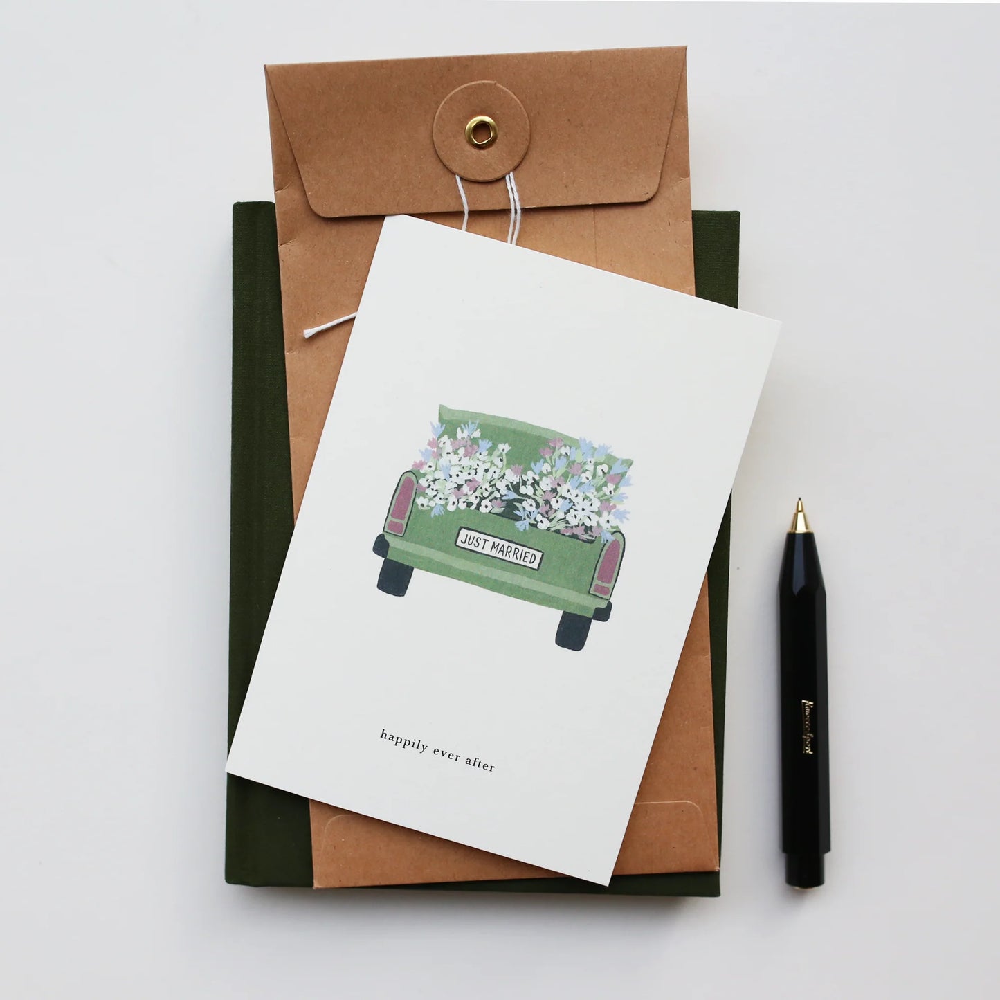 Postkort Wedding Car/Happily Ever After - By Kartotek Copenhagen