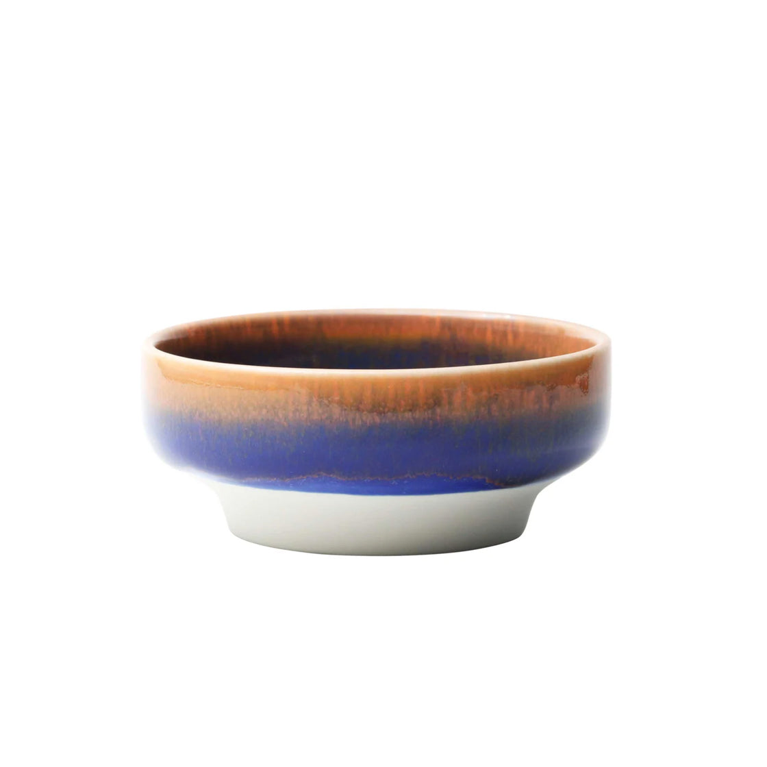 Dip Dish Agathina - By Studio Arhoj keramikk-skål med brun og blå glasur og bred, stabil fot