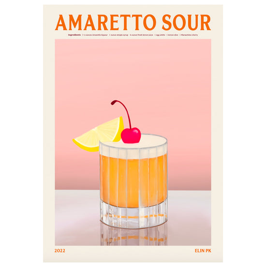 Amaretto Sour Print - By Elin PK