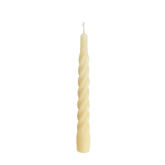 Twisted Candle Matt Ivory 21 cm - By Kunstindustrien