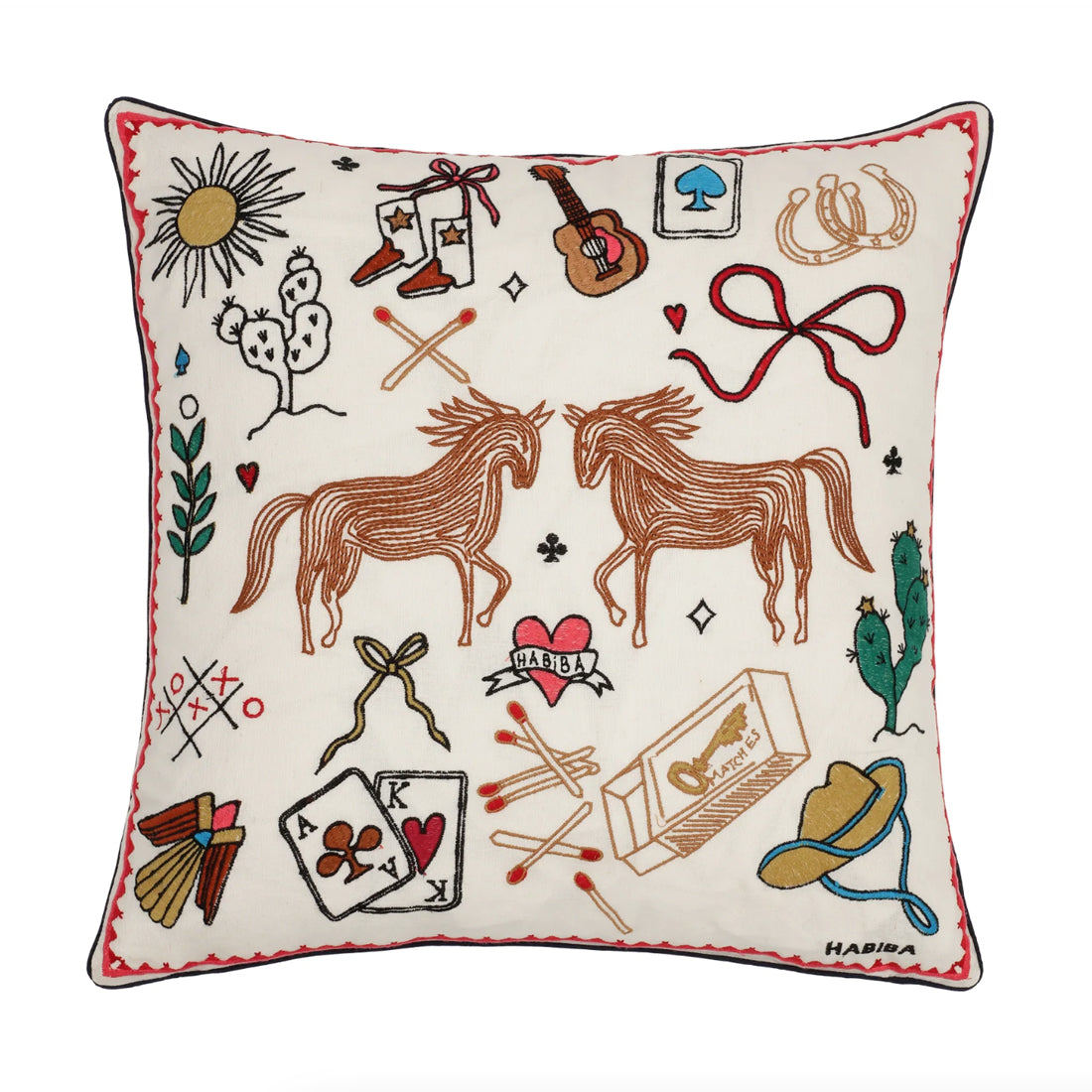 Polly Broderi Puter/M Fyll Multi Colour - By Habiba