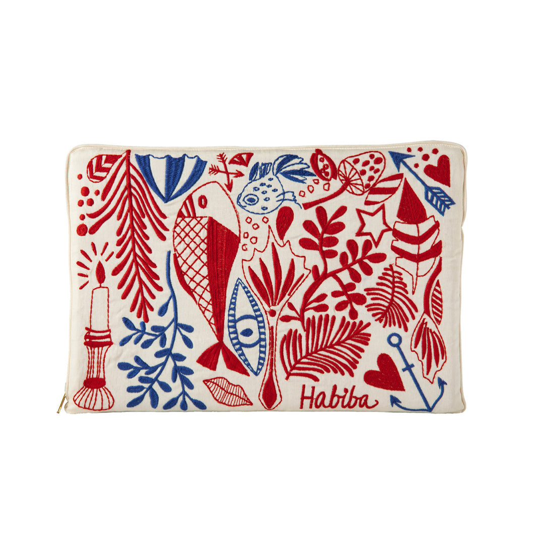 Bibi Brodert Clutch Red - By Habiba
