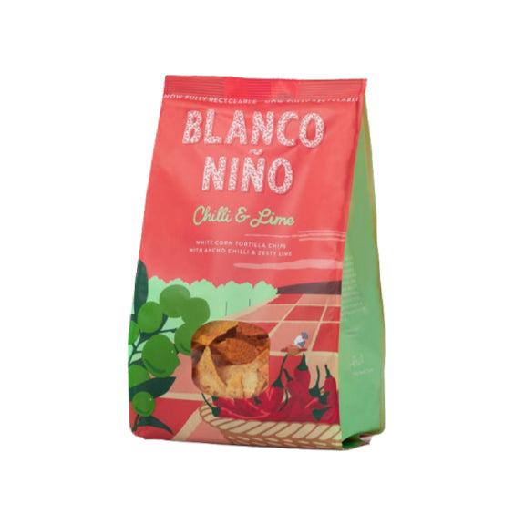Blanco Niño Chilli & Lime Tortilla Chips 170g - By Patatas Torres
