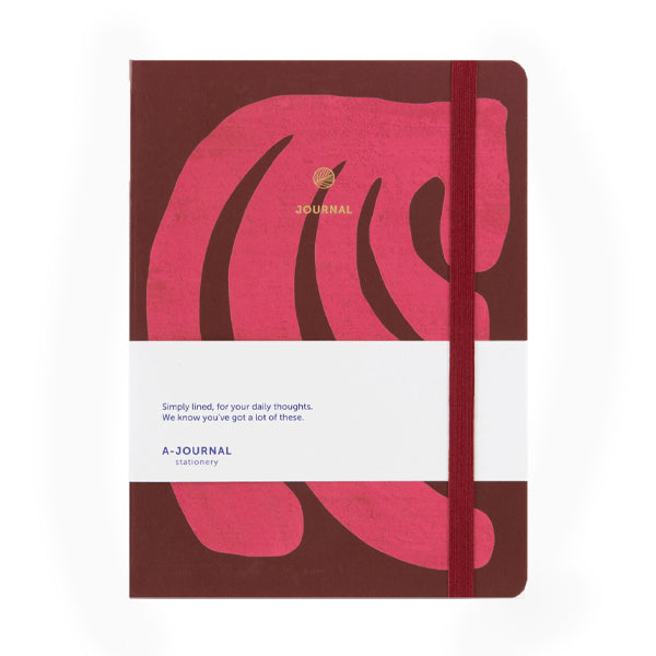 Notatbok Collage Rosa/Burgunder - By A-Journal Collection
