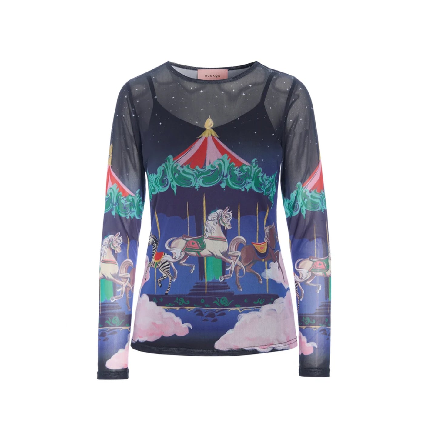 Bluse Calista Mesh Dream Fairground Art - By Hunkön