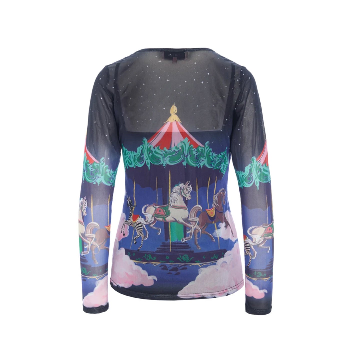 Bluse Calista Mesh Dream Fairground Art - By Hunkön