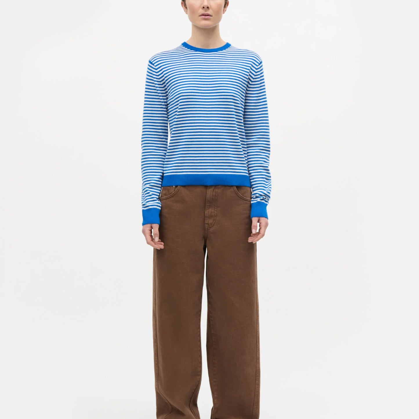 Genser Fine Merino Stripe Blue/Lapis - By Mads Nørgaard