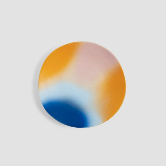 Load image into Gallery viewer, Plate Hue orange/pink/blue - Tallerken - By &amp;amp;Klevering
