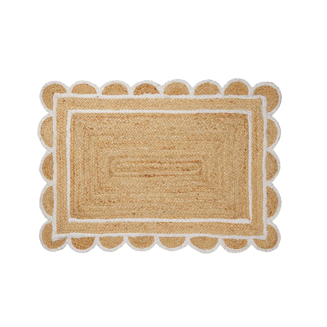 Dørmatte Scallop Jute/Hvit - By Broste Copenhagen