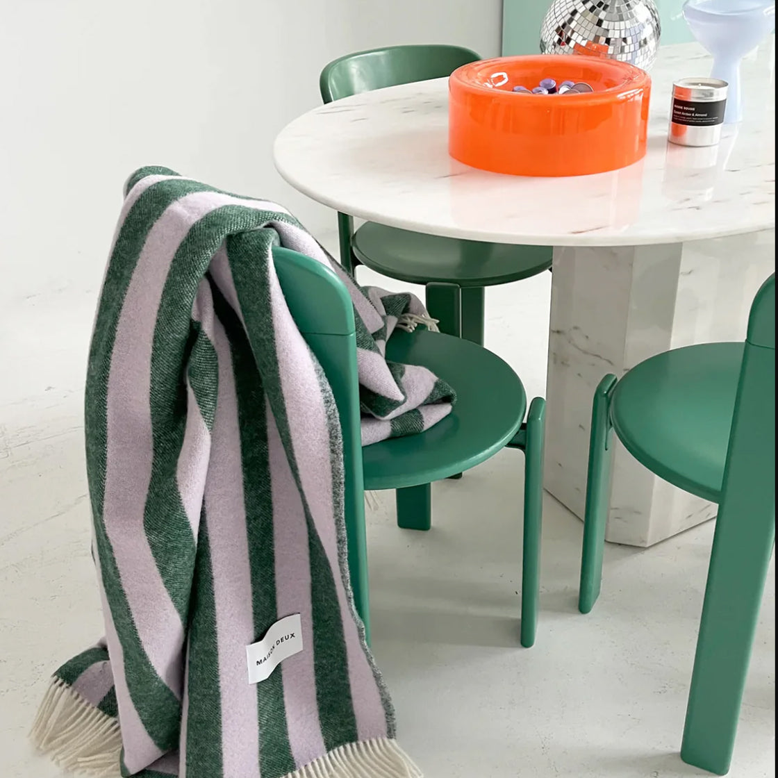 Ullpledd Candy Wrap Lilla/Grøn - By Maison Deux