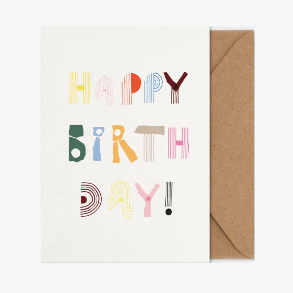 Kort Dobbel Happy Birthday A5 - By Paper Collective
