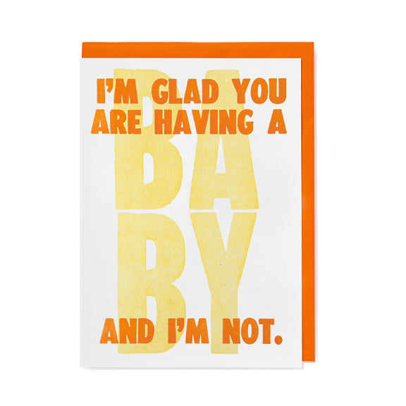 Postkort i´m glad you´re having a baby  A5 - By The Archivist Gallery
