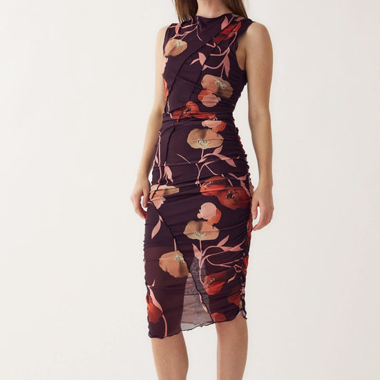 Sutton Kjole Caris Red Print - By Noella