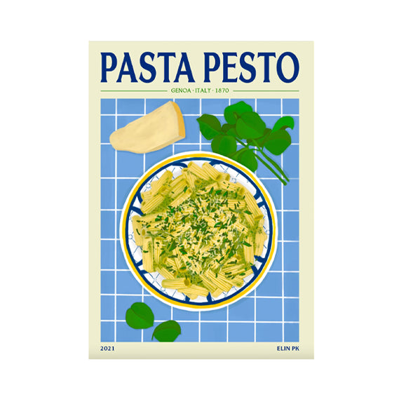 Load image into Gallery viewer, Pasta Pesto Print - By Elin PK
