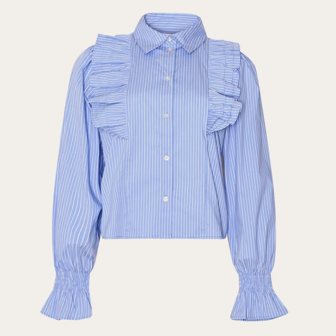 Lucina Blouse Blue/White - By Noella