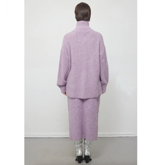Rips Zip Sweater Lilac Melange - By ILAG