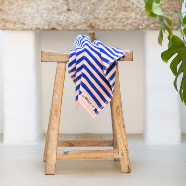 Naram Guest Towels Dazzling Blue And Rose - Gjestehåndkle -  By Bongusta