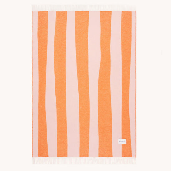 Ullpledd Striper rosa/Orange - By Maison Deux