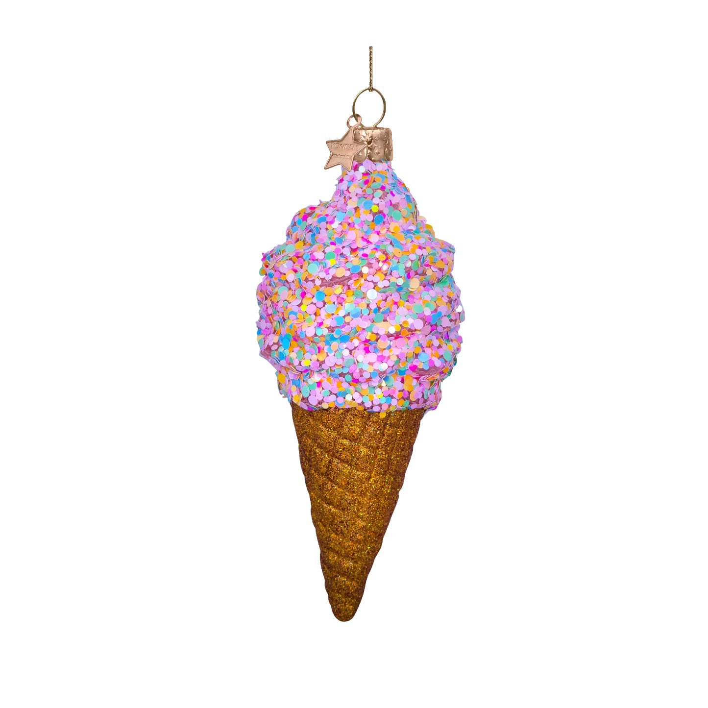 Disco Glitter Iskrem Julekule - av Vondels