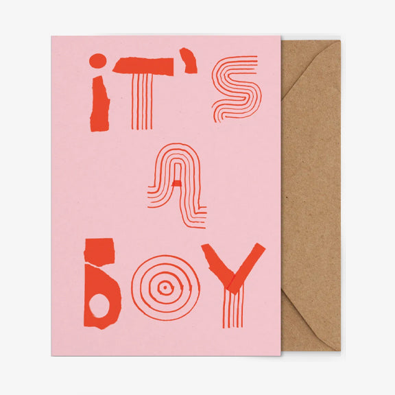 Kort Dobbel It´s a Boy A5 - By Paper Collective